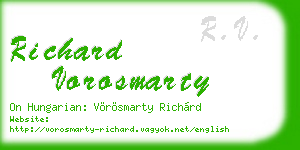 richard vorosmarty business card