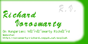 richard vorosmarty business card